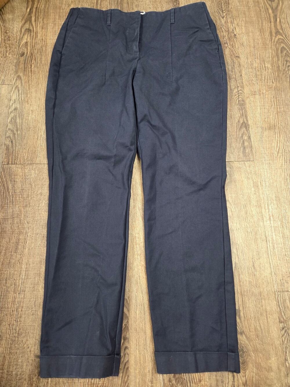 Boden Women's Navy Blue Flat Front Straight Leg Dress Pants Size 8R